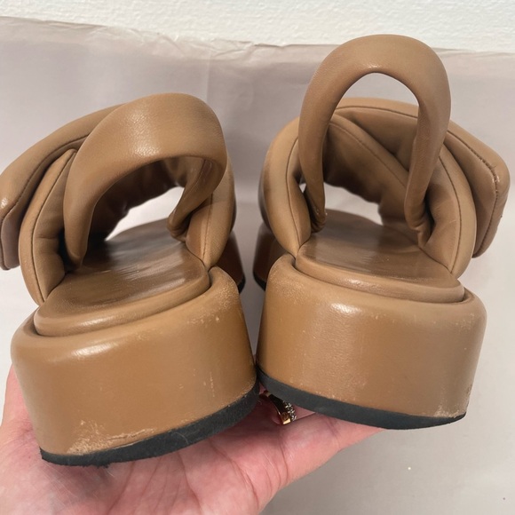 PRADA Padded Slingback Soft Leather Sandals - Picture 11 of 13